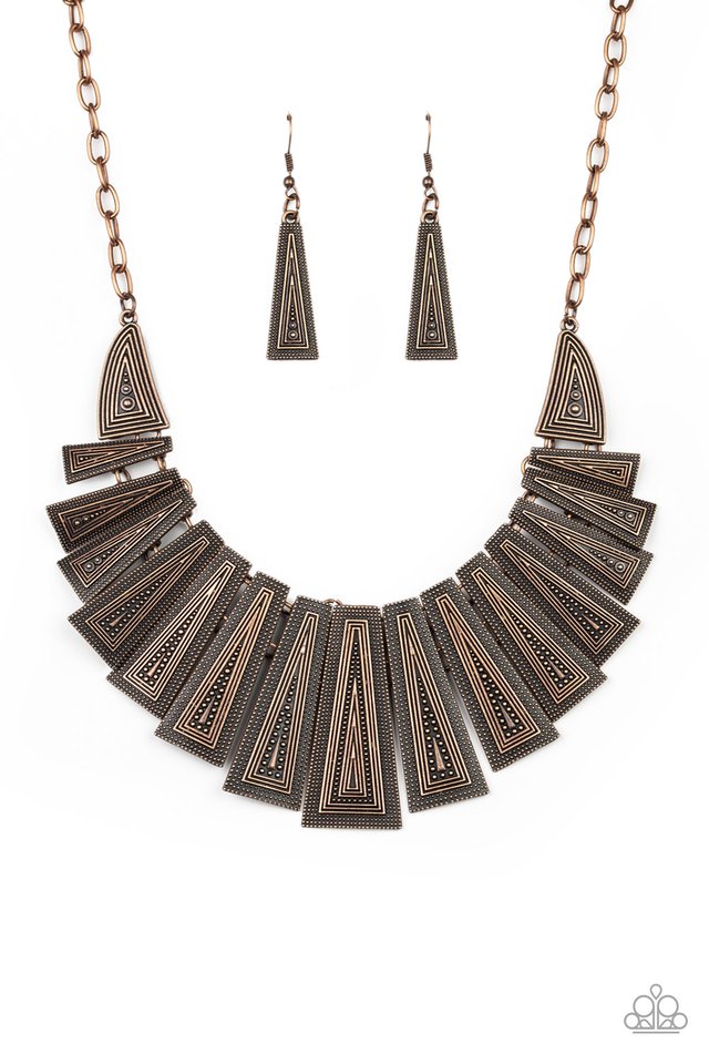 Metro Mane - Copper - Paparazzi Necklace Image