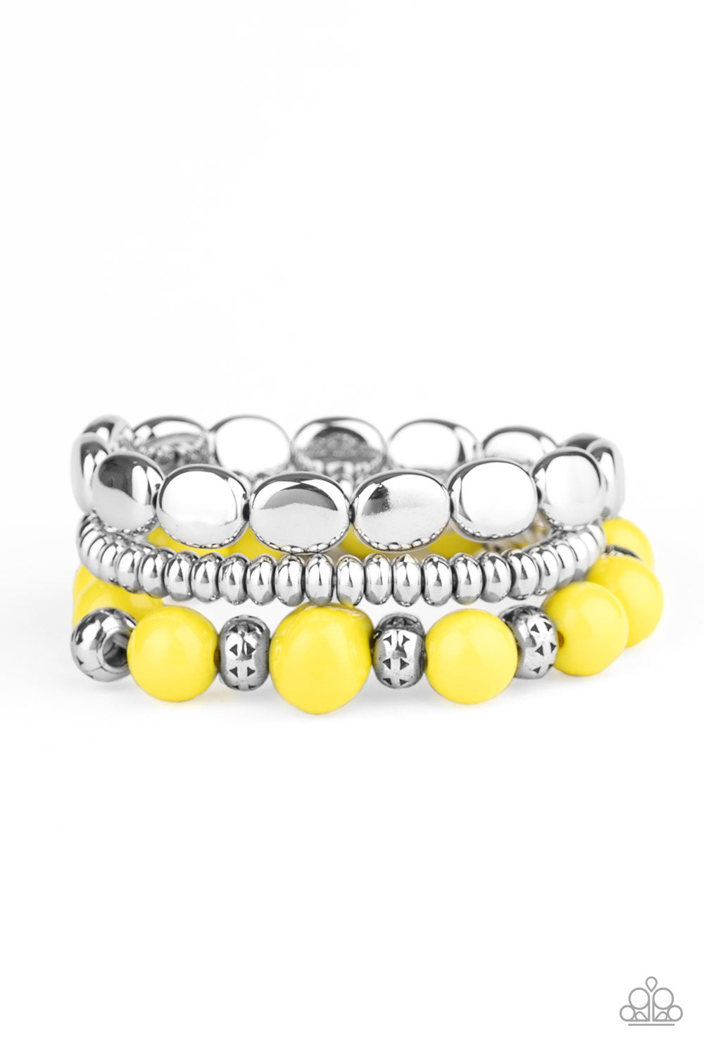 Pulsera Paparazzi ~ Prismatic Pop - Amarillo