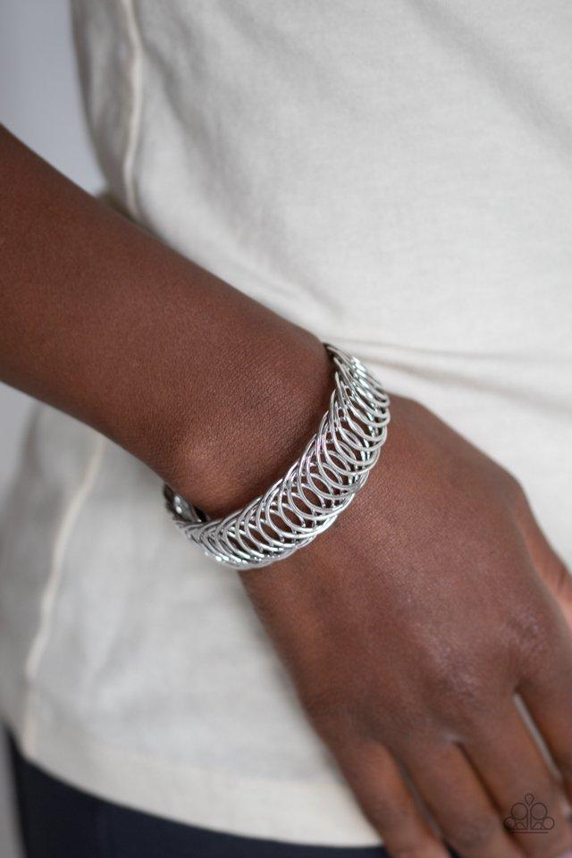 Paparazzi Bracelet ~ Dizzyingly Demure - Silver