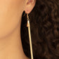 Shimmery Streamers - Gold - Paparazzi Earring Image
