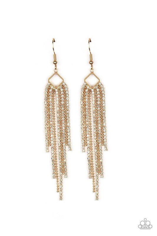 Paparazzi Earring ~ Singing in the REIGN - Gold