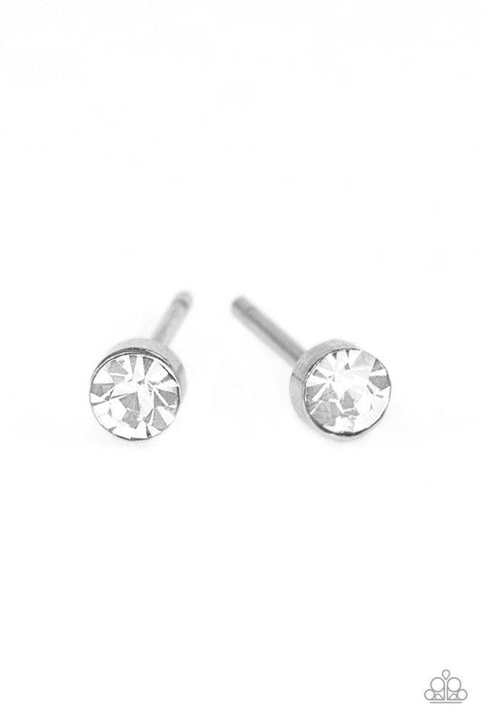 Paparazzi Earring ~ Dainty Decor - White