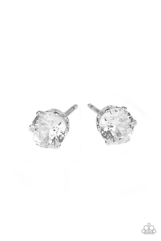 Paparazzi Earring ~ Delicately Dainty - White