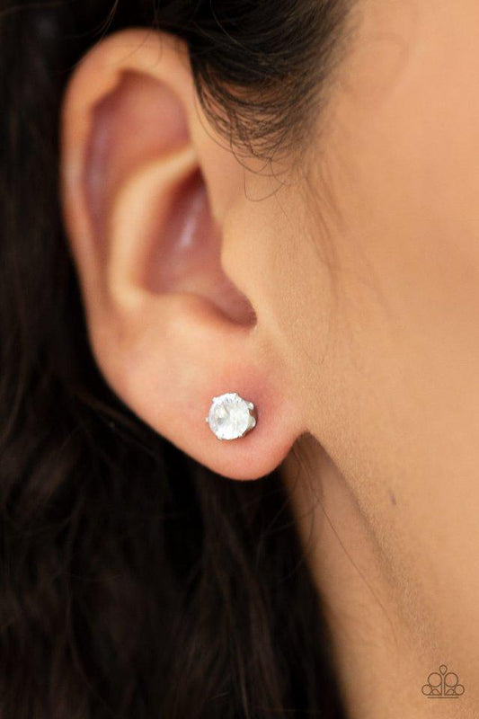 Paparazzi Earring ~ Delicately Dainty - White