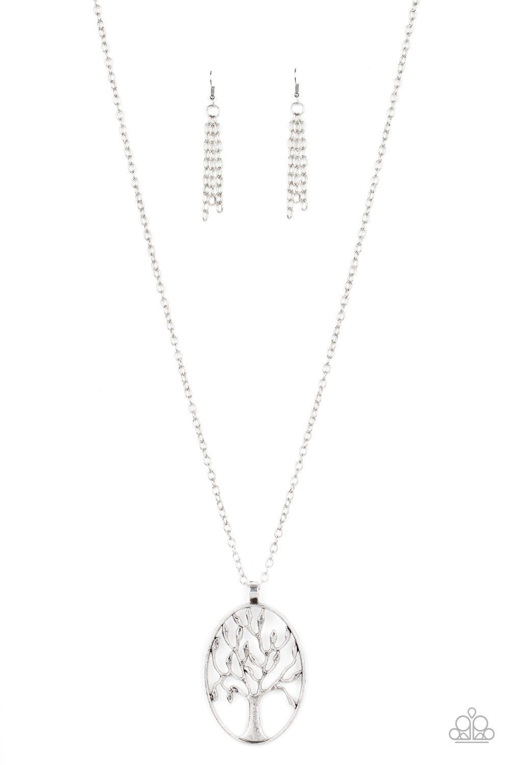 Paparazzi Necklace ~ Well-Rooted - Silver