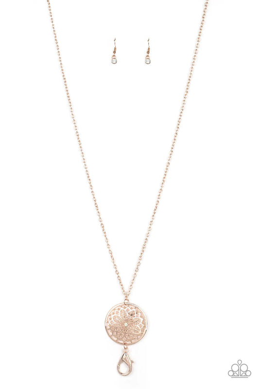 Paparazzi Necklace ~ Marvelous in Mandalas - Rose Gold