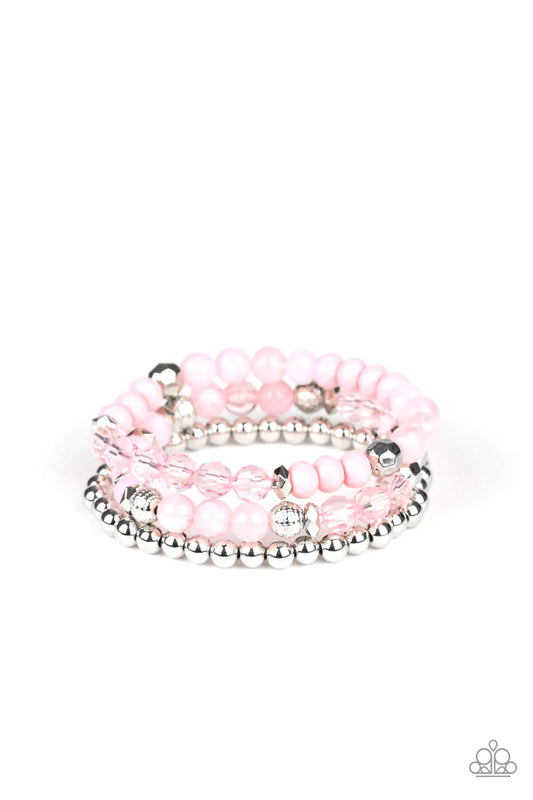 Pulsera Paparazzi ~ Brillo azucarado - Rosa