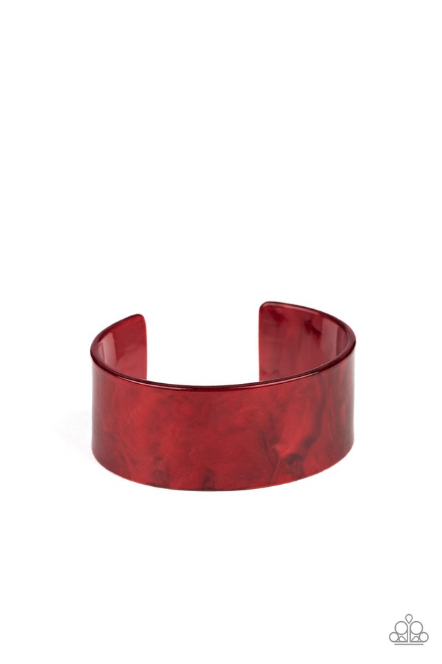 Paparazzi Bracelet ~ Glaze Over - Red