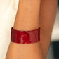 Paparazzi Bracelet ~ Glaze Over - Red