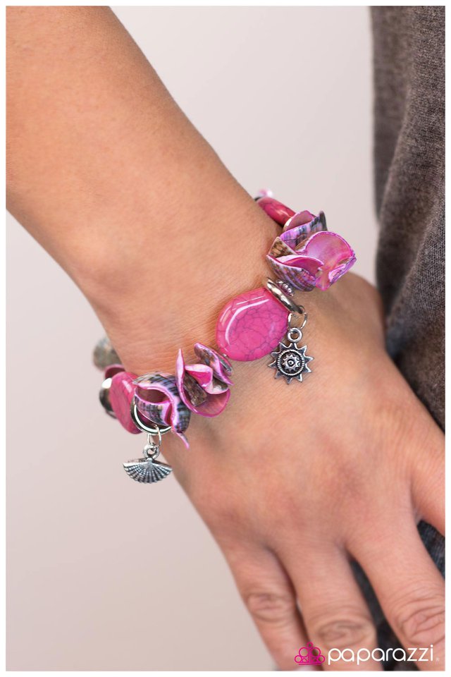 Pulsera Paparazzi ~ ¿Bailamos con Shell? - Rosa