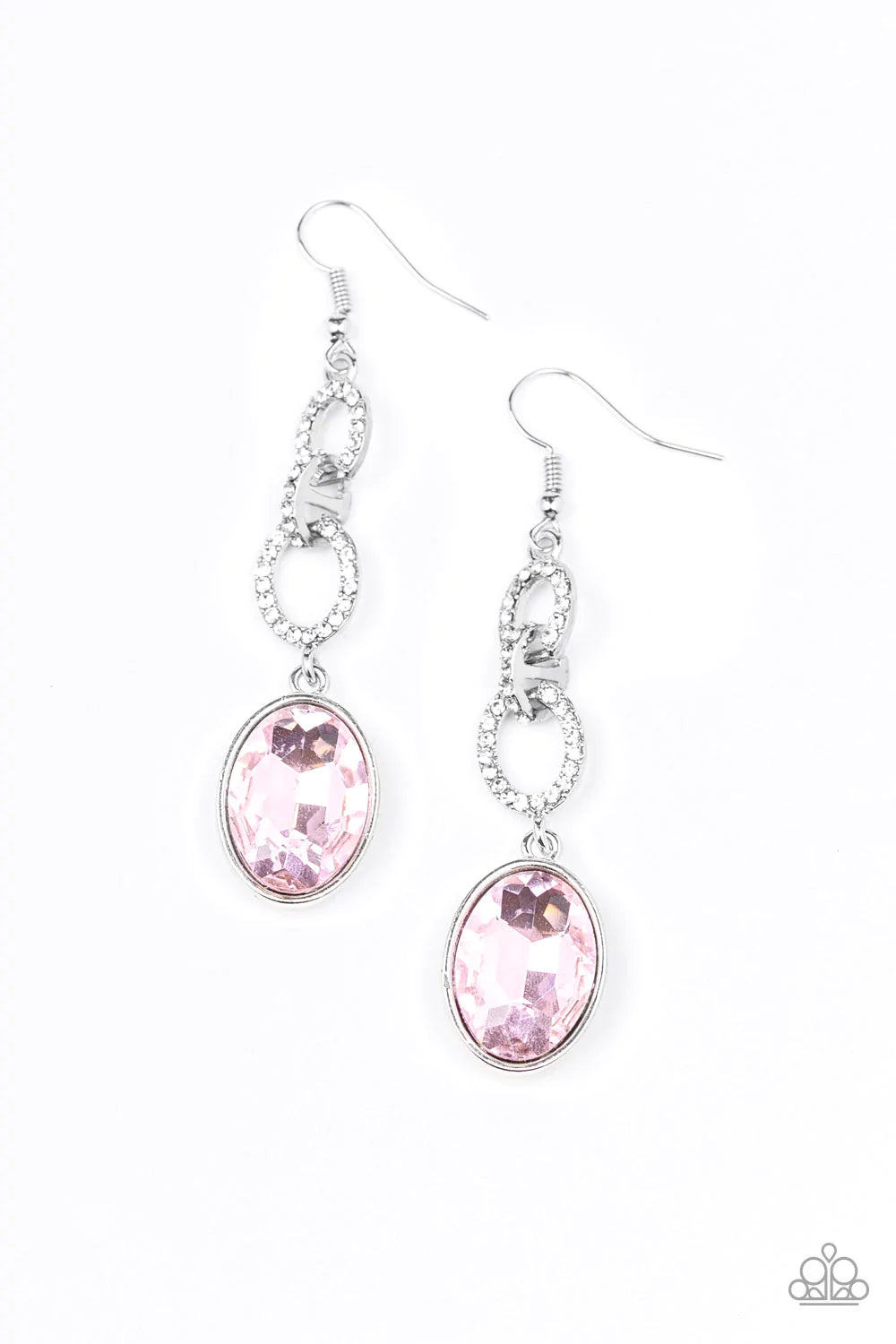 Paparazzi Earring ~ Extra Ice Queen - Pink