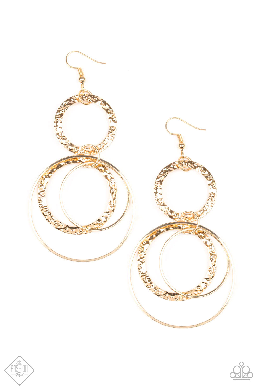 Paparazzi Earring ~ Eclipsed Edge  - Gold