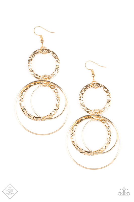 Paparazzi Earring ~ Eclipsed Edge  - Gold