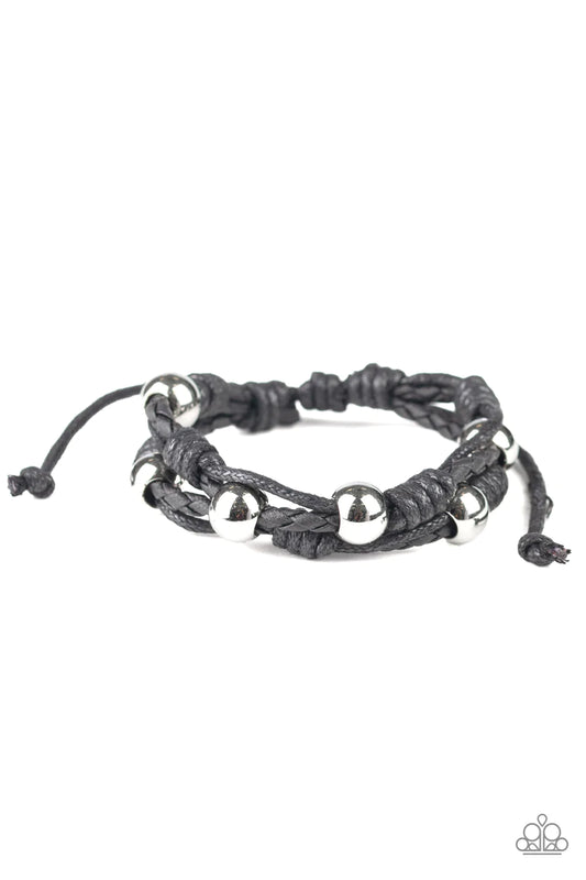 Pulsera Paparazzi ~ Free Climb - Negra