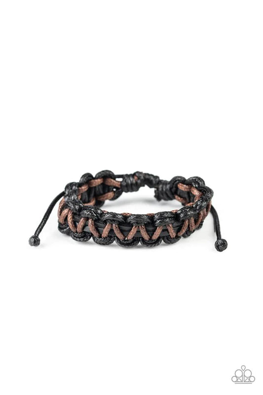 Pulsera Paparazzi ~ WEAVE It At That - Negra