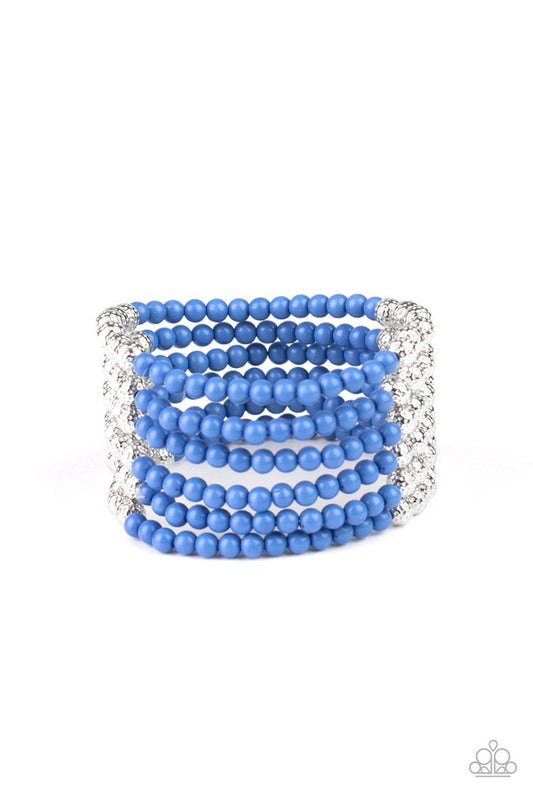 Paparazzi Bracelet ~ LAYER It On Thick - Blue