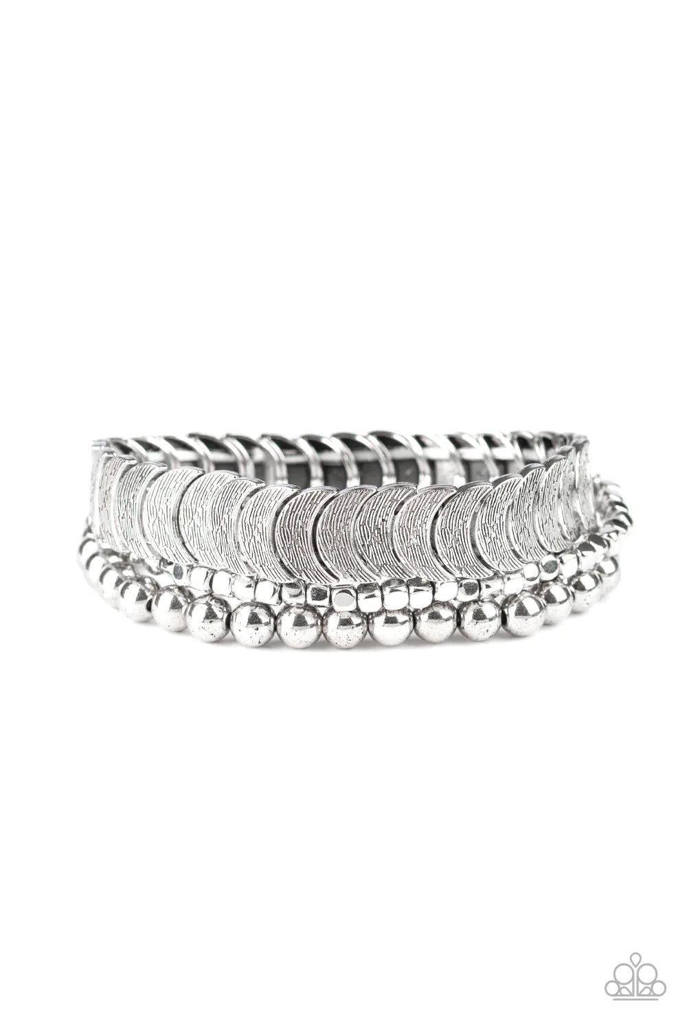 Paparazzi Bracelet ~ LAYER It On Me - Silver