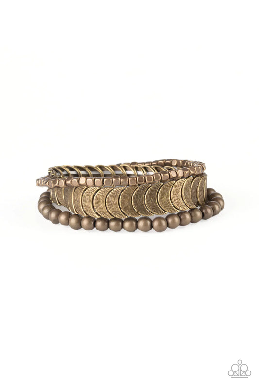 Paparazzi Bracelet ~ LAYER It On Me - Brass