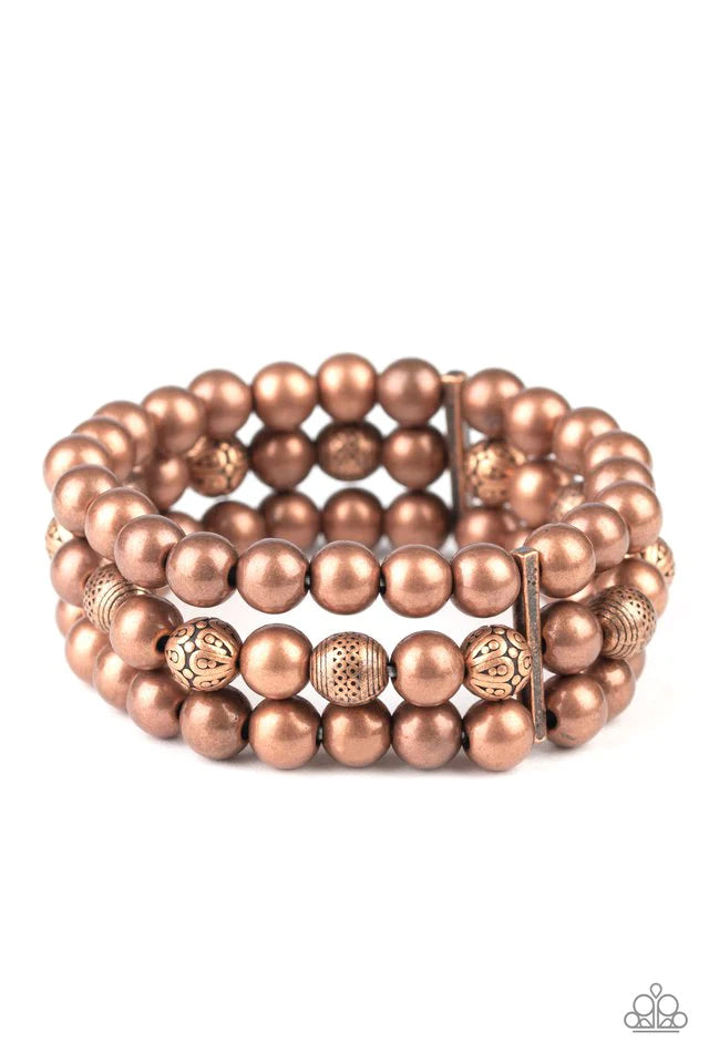 Pulsera Paparazzi ~ Trail Treasure - Cobre