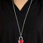 Paparazzi Necklace ~ Locked in Love - Red