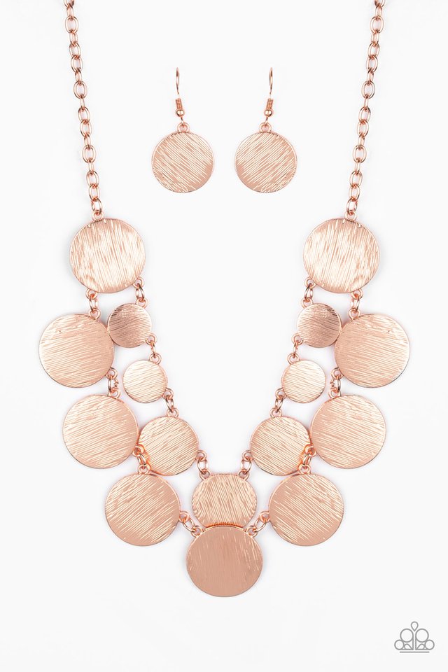 Stop and Reflect - Copper - Paparazzi Necklace Image