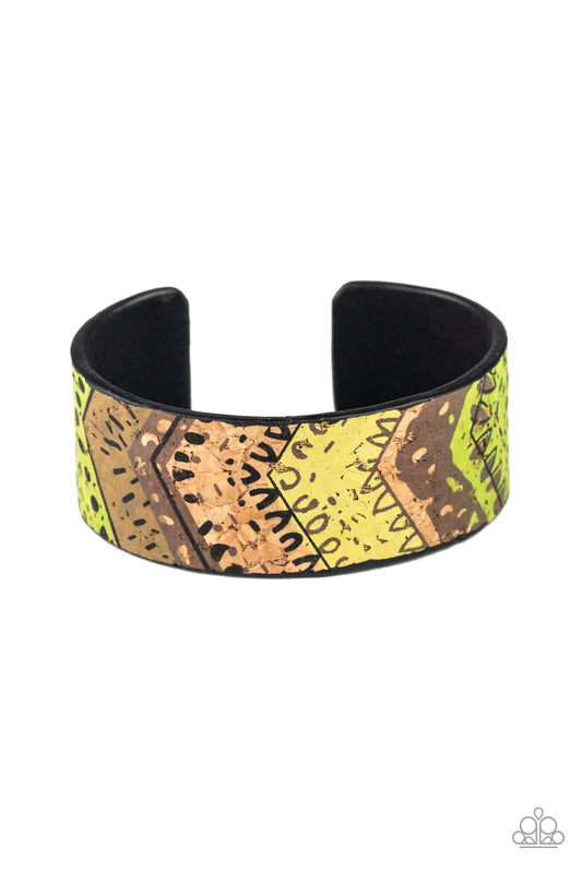 Pulsera Paparazzi ~ Come Uncorked - Verde