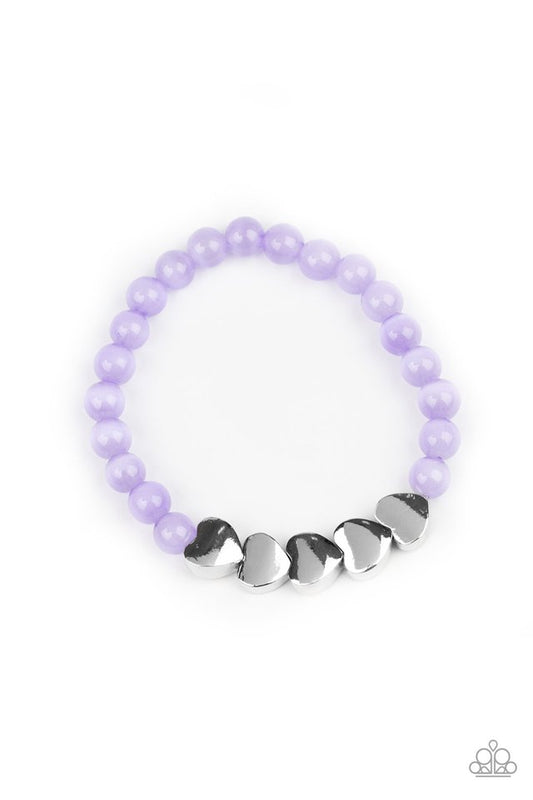 Paparazzi Bracelet ~ Heart-Melting Glow - Purple
