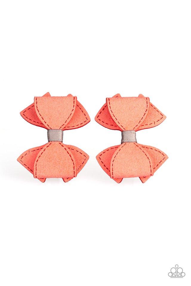 Paparazzi Hair Accessories ~ Boots and Bows - Orange