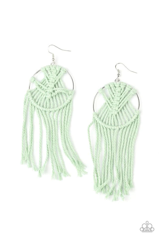 Pendiente Paparazzi ~ MACRAME, Yo y yo - Verde