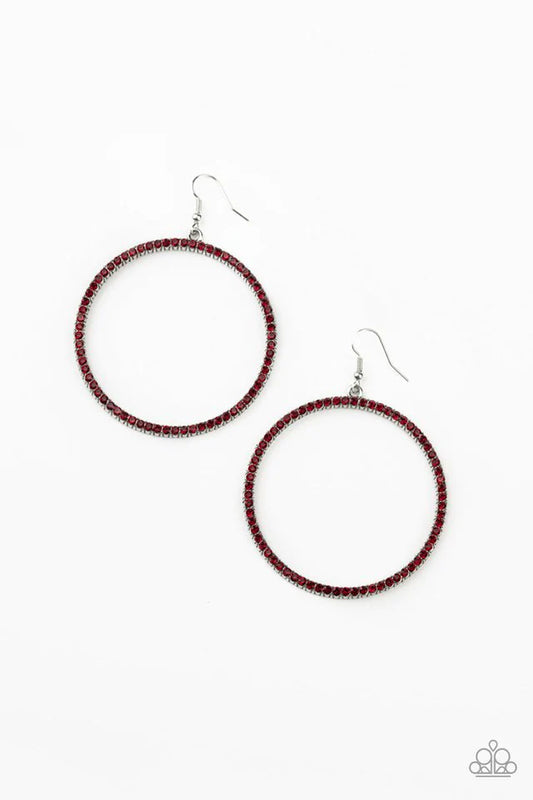 Paparazzi Earring ~ Just Add Sparkle - Red