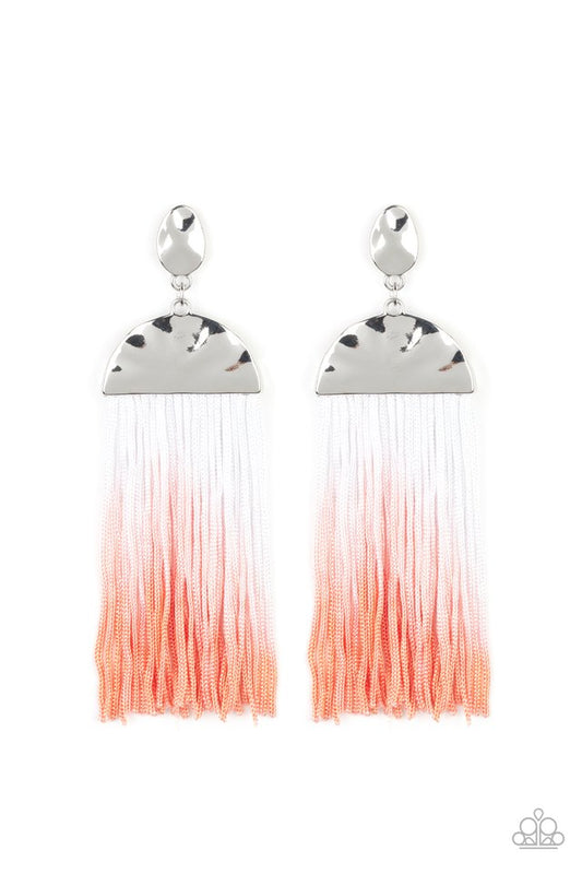 Rope Them In - Orange - Paparazzi Earring Image