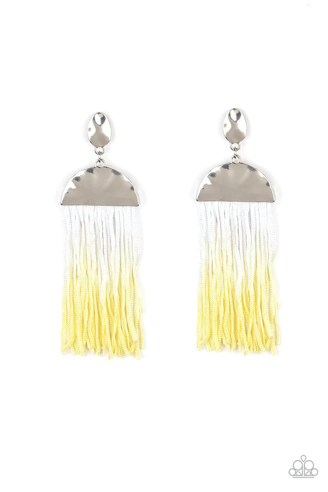 Paparazzi Earring ~ Rope Them In - Yellow