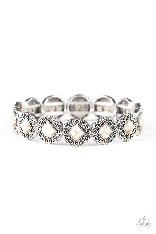 Paparazzi Bracelet ~ Desert Dilemma - White