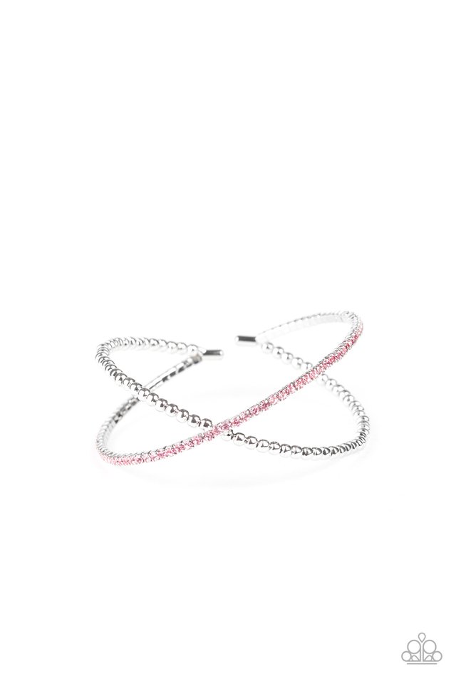 Chicly Crisscrossed - Pink - Paparazzi Bracelet Image