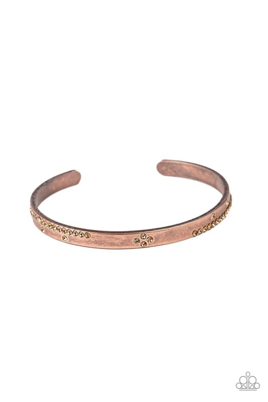 Dainty Dazzle - Copper - Paparazzi Bracelet Image