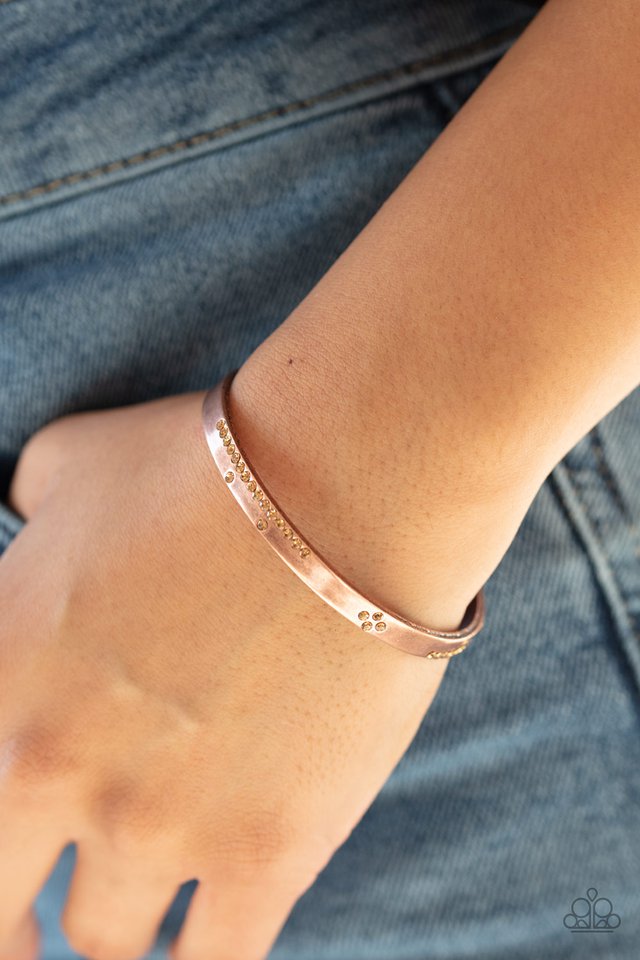 Dainty Dazzle - Copper - Paparazzi Bracelet Image