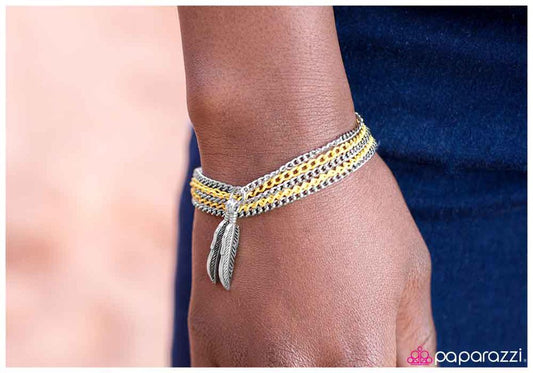 Paparazzi Bracelet ~ Light As A Feather - Yellow