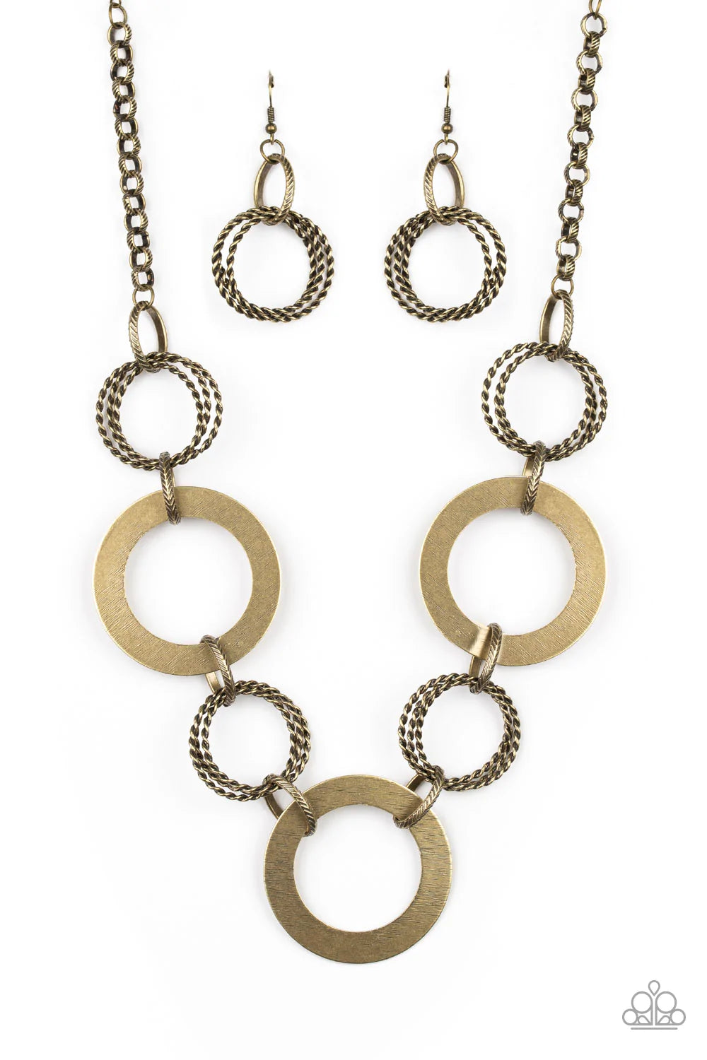 Paparazzi Necklace ~ Ringed in Radiance - Brass