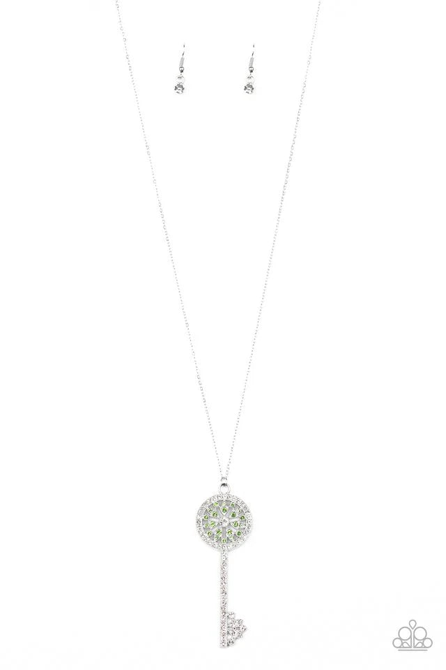 Paparazzi Necklace ~ Keeping Secrets - Green