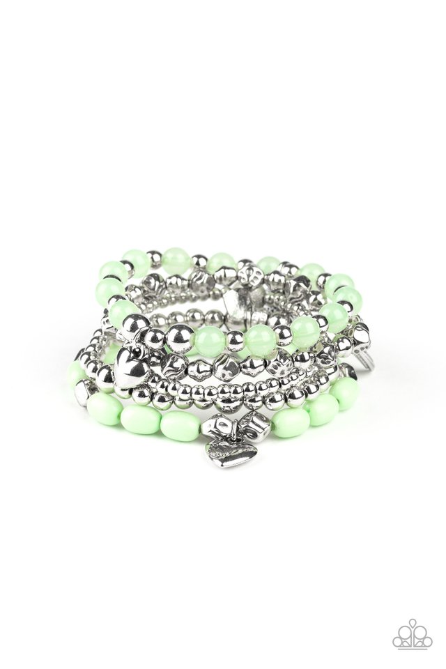 Pulsera Paparazzi ~ No CHARM Done - Verde