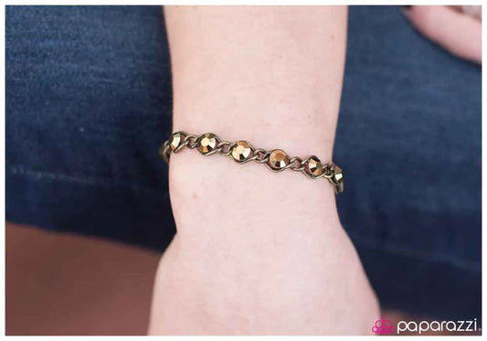 Paparazzi Bracelet ~ Down the Line - Brass