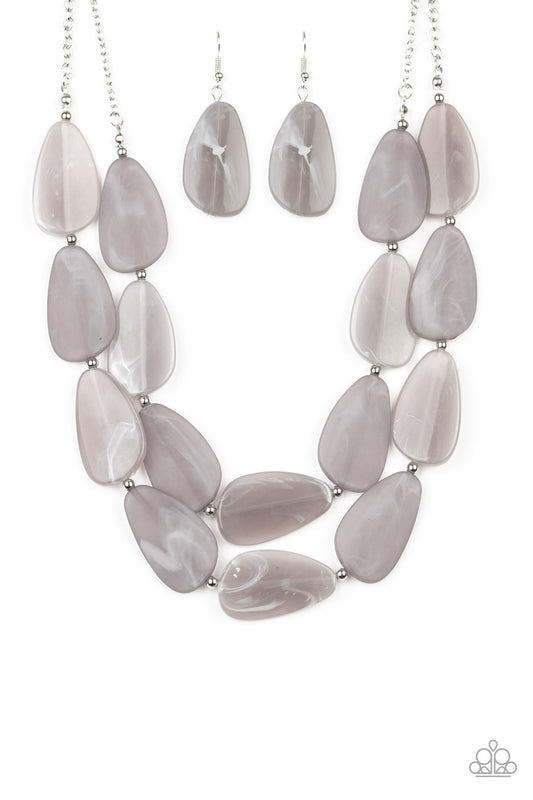 Paparazzi Necklace ~ Colorfully Calming - Silver