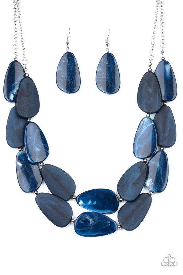 Paparazzi Necklace ~ Colorfully Calming - Blue