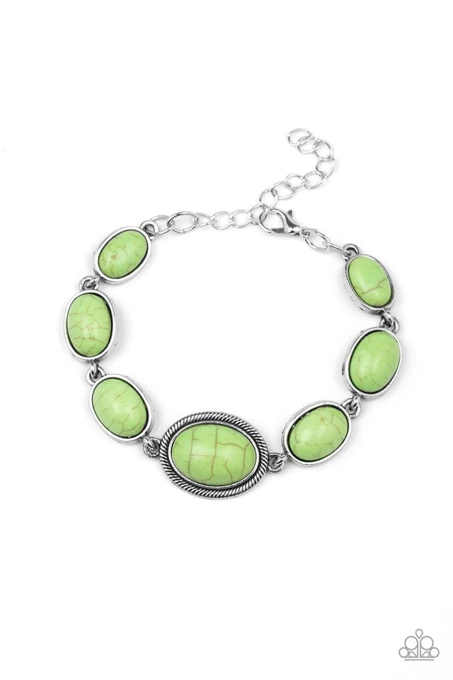 Pulsera Paparazzi ~ Piedras serenas - Verde