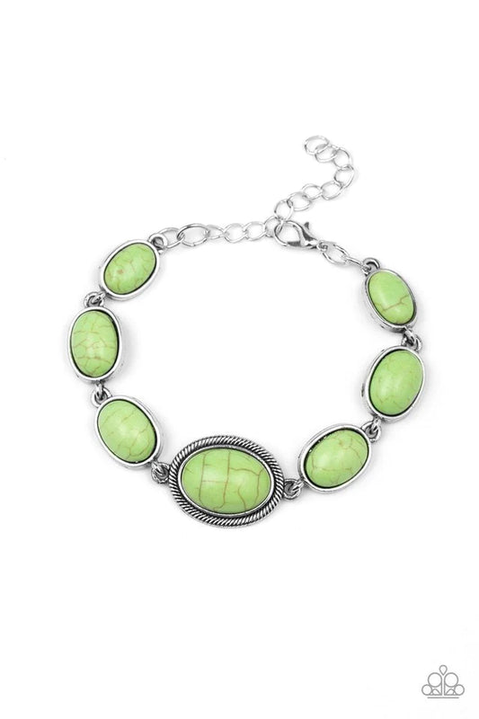 Paparazzi Bracelet ~ Serene Stonework - Green