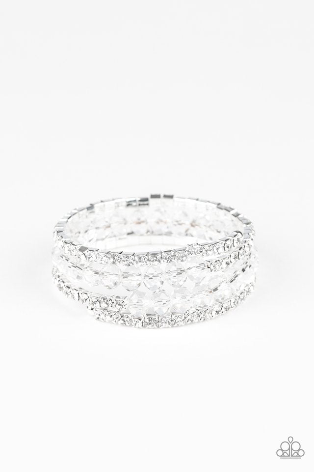 Glam-ified Fashion - White - Paparazzi Bracelet Image