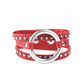 Paparazzi Bracelet ~ Studded Statement-Maker - Red