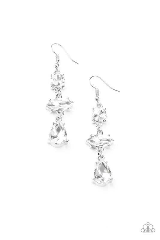 Paparazzi Earring ~ Starlet Twinkle - White