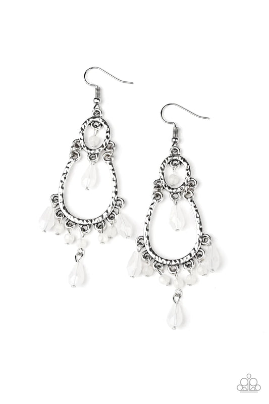 Paparazzi Earring ~ Summer Sorbet - White