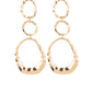 Radically Rippled - Gold - Paparazzi Earring Image